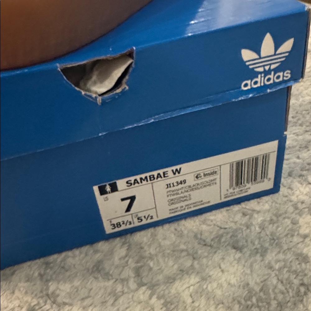 adidas Samba Platform Sneakers in White, Black & Gum - Picture 2 of 2